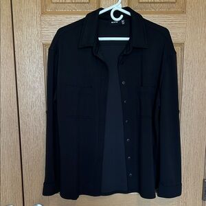 RD Style Black Lightweight Shirt Jacket